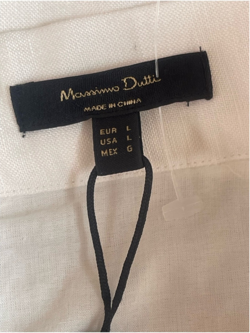 Massimo Dutti White Linen Blend Belted Midi Skirt with Slits Sz L NWT Coastal - Picture 6 of 16